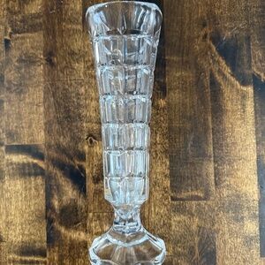Cristal d'Arques 24% Lead Crystal Vase, Square Cut, France